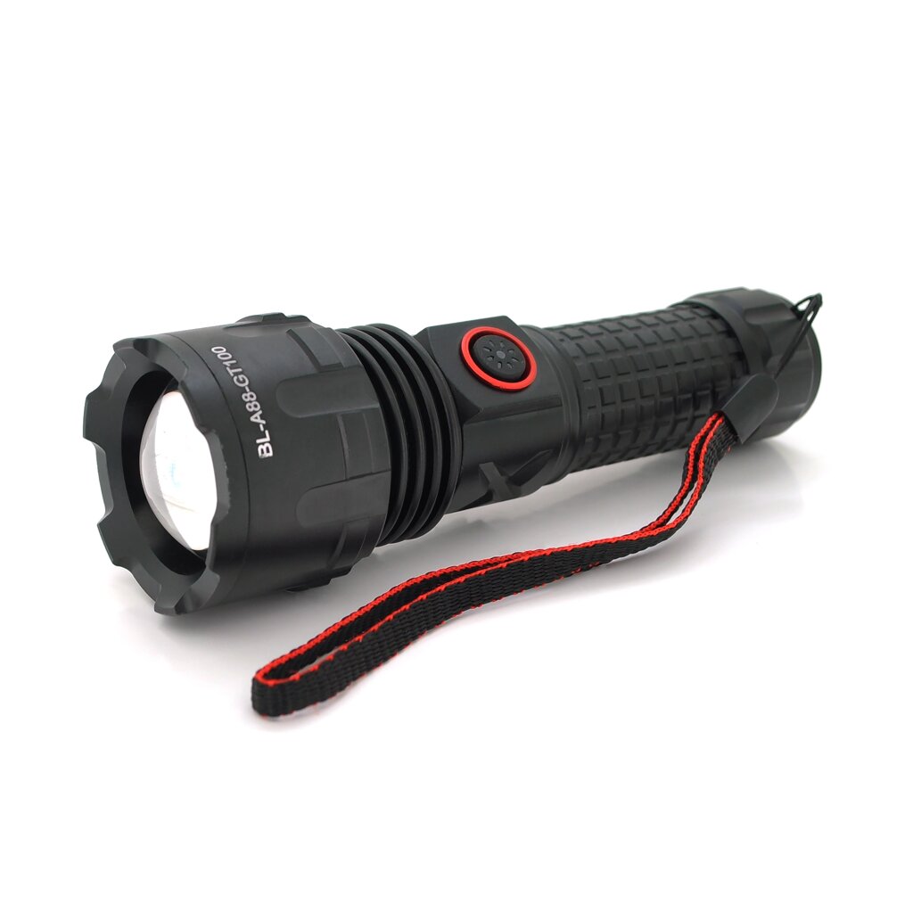 Ліхтар ручної  Bailong BL-A88-GT100, 1LED GT1000, 3W, 3 режиму, ZOOM,26650 /8800mah, Black, IP40, кабель USB-Type-C, від компанії Price Killer - фото 1