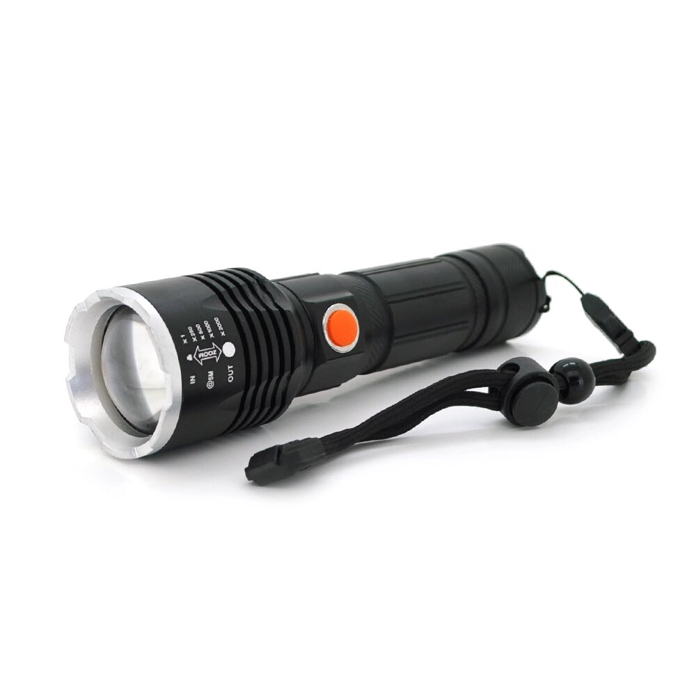 Ліхтар ручної Bailong P07-P50, 1LED Cree XHP50.2, 19W, 5 режиму, ZOOM, 18650 /8800mah, Black, IP40, кабель USB-micro, від компанії Price Killer - фото 1