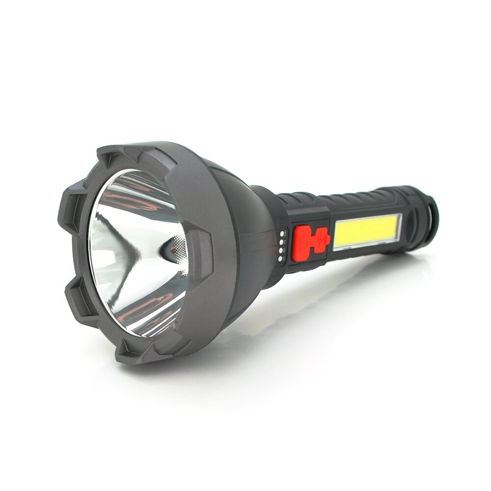 Ліхтар ручної LANTERNA ZJ-05, 1W Led CreeXPE+COB, 3+1 режим, вбудований акум, корпус міцний пластмас, індикатор, USB  від компанії Price Killer - фото 1