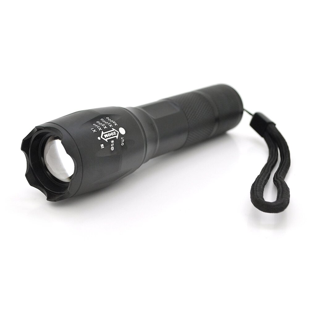 Ліхтар ручної PIPO XML-T6, 1LED Cree T6, 3W, 5 режимів, ZOOM, 18650/2800mah ( переходнік3 * AAA ), Black, IP44, СЗУ, від компанії Price Killer - фото 1