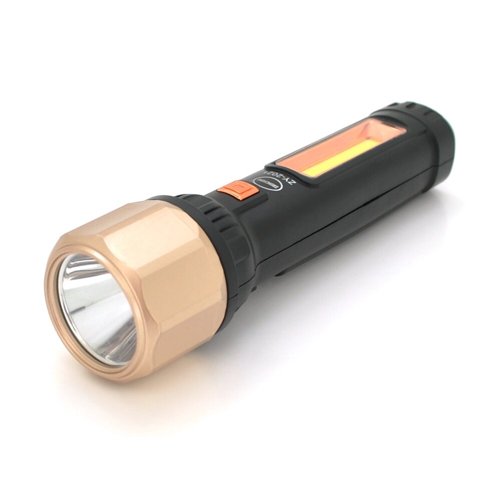 Ліхтарик ручної ZHONGYONG ZY-2021, Solar, LED 1W CreeXPE+COB, 2 режиму + COB, microUSB, USB вихід, 175х50х32, IP40 , OEM від компанії Price Killer - фото 1