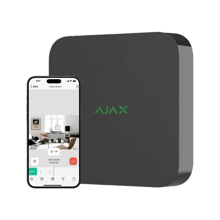 Мережевий відеореєстратор Ajax NVR (16ch) black, дозволені до 4К, підтримка ONVIF/RTSP, декодування H. 265/H. 264, від компанії Price Killer - фото 1