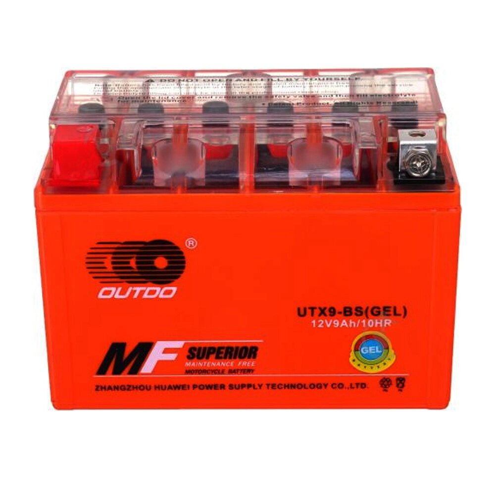 Мотоакумулятор OUTDO (Maxion) UTX9-BS GEL, 12V 9 Ah (150 х 87 х 105), Orange, Q8 від компанії Price Killer - фото 1