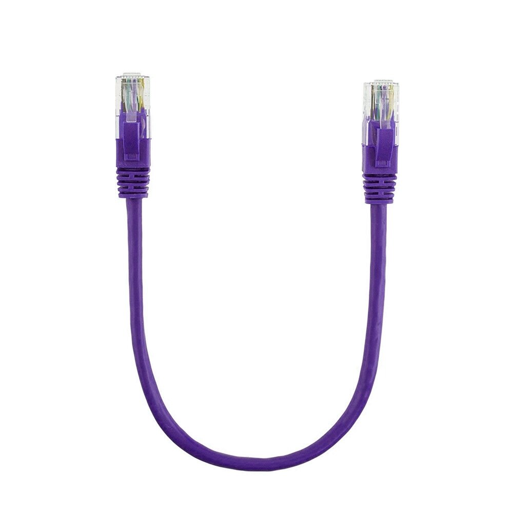 Патч-корд литий RITAR, UTP, RJ45, Cat. 5e, 0,25m, фіолетовий, Cu ( мідь ) від компанії Price Killer - фото 1