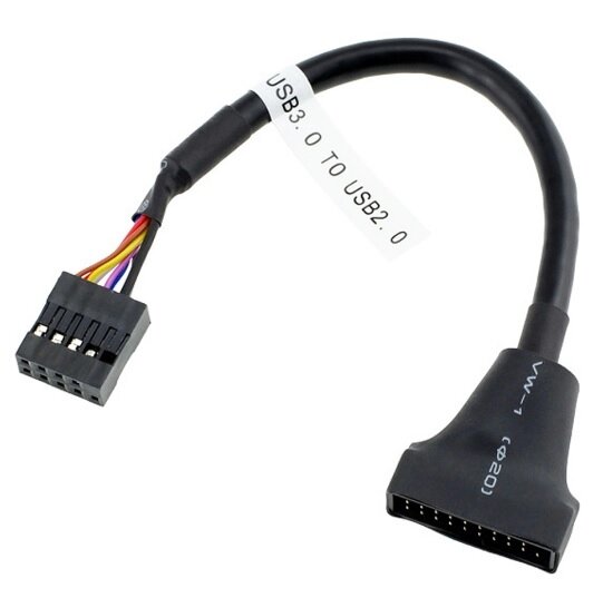 Перехідник USB 2.0 => USB 3.0 для материнської плати, 20pin ( тато ) to 9 pin ( мама ) від компанії Price Killer - фото 1