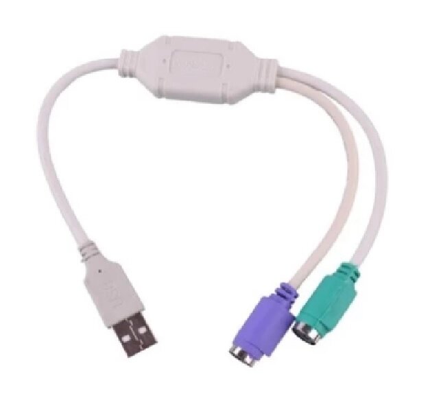 Перехідник USB AM/2*PS2, 20 см, Блістер Q25 від компанії Price Killer - фото 1