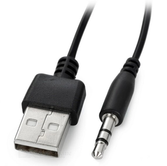 Перехідник USB2.0(M)=> Jack 3.5(M) Stereo, 0,5 м, Black, OEM від компанії Price Killer - фото 1