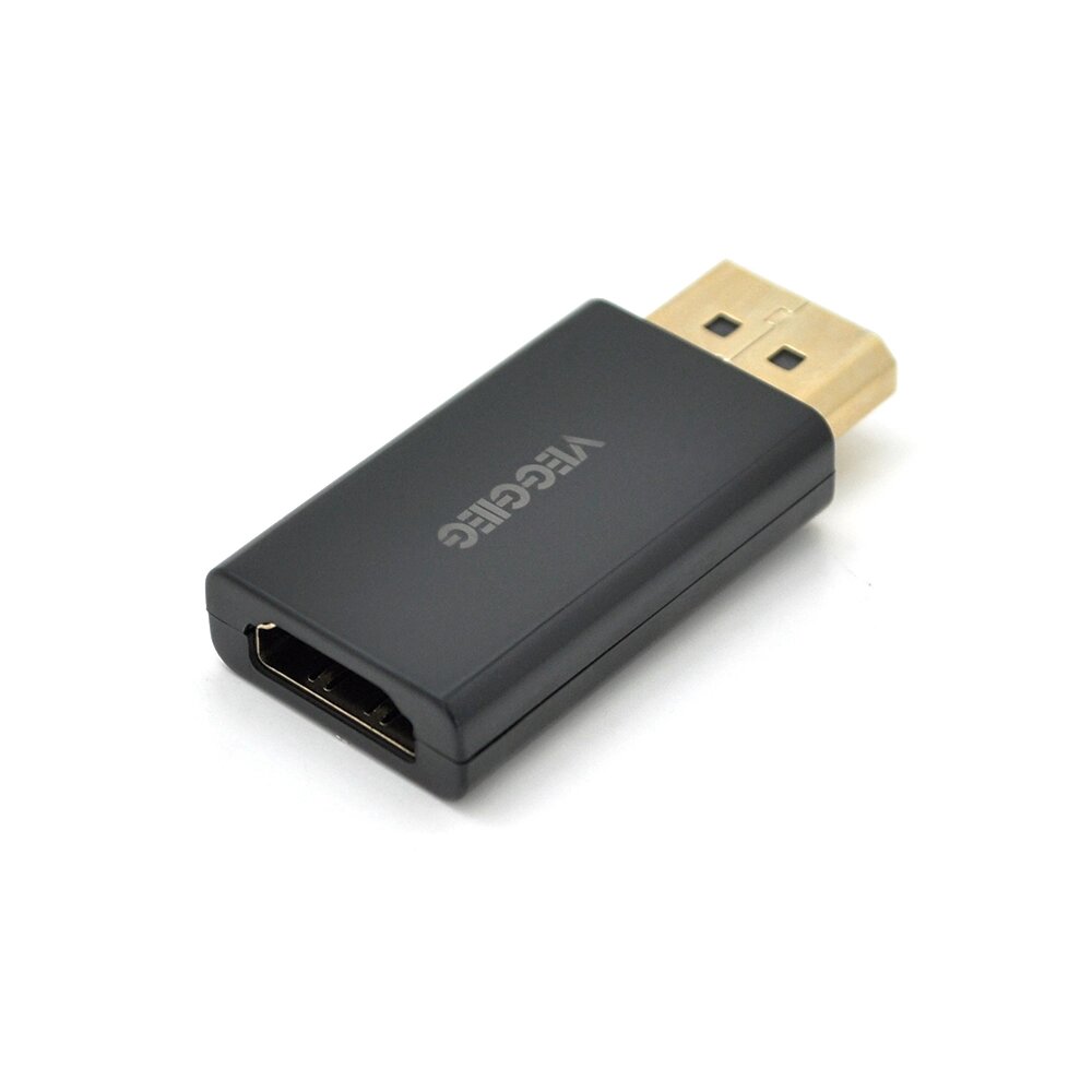 Перехідник VEGGIEG DH Display Port ( тато ) на HDMI ( мама ) підтримка 1080p, Black, Пакет від компанії Price Killer - фото 1