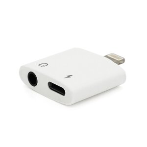 Перехідник KIN KY-178 Lighting (M) Jack 3.5mm (F)+Lighting (F), White, Box