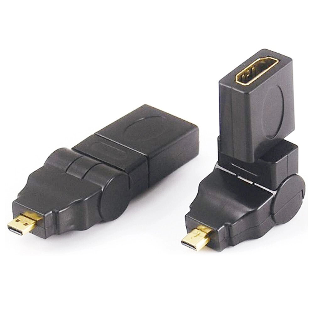 Переходник microHDMI (папа)-HDMI (мама) 360° від компанії Price Killer - фото 1