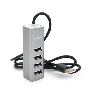 Хаб iKAKU KSC-383 YILIAN USB 2.0 4 порту, Black, 480Mbts харчування від USB, Box