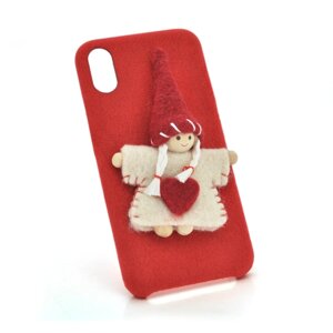 Накладка Angel пухнаста iPhone 7/8 red