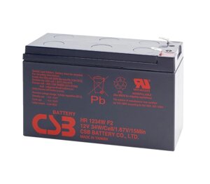 Акумуляторна батарея CSB HR1234WF2, 12V 9Ah (151х65х101мм) , 2.6 kg Q10/420