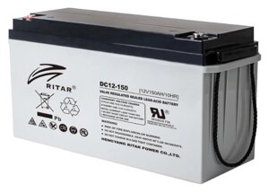 Акумуляторна батарея AGM RITAR DC12-150, Gray Case, 12V 150Ah (483х170х241), 44 kg ,Q1/24