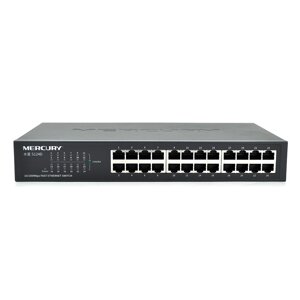 Комутатор Mercury S124D, 24 порту Ethernet 10/100 Мбіт / сек, BOX Q6