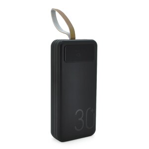 Power bank YM-318KCX 30000mAh, flashlight, Input: 5V/2.1A (micro USB, Type-C, Lightning), Output: 5V /2.1A ( 4хUSB ),