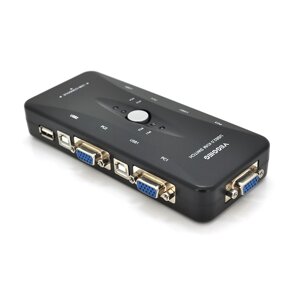 4-Портовий KVM свіч VEGGIEG K401, перемикач USB, Grey, Blister-Box