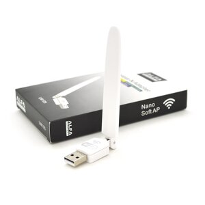 Бездротовий мережевий адаптер з антеною 10см Wi-Fi-USB LV-UW10S - 7601, 802.11bgn, 150MB, 2.4 GHz,