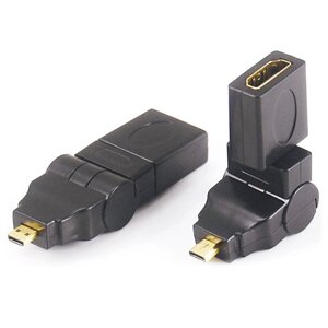 Переходник microHDMI (папа)-HDMI (мама) 360°