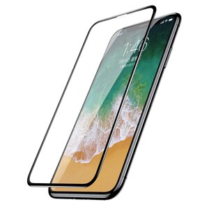 Захисне скло Baseus для iPhone X, iPhone Xs, iPhone 11 Pro, 0.2mm, Чорний (SGAPIPHX-TN01)