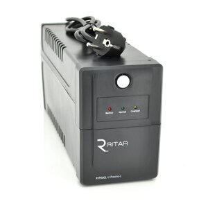 ДБЖ Ritar RTP600L-U (360W) Proxima-L, LED, AVR, 2st, USB, 2xSCHUKO socket, 1x12V7Ah, plastik Case ( 340 x 140 X 205 )