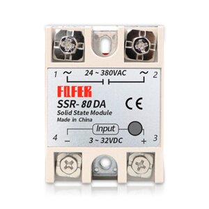 Твердотільне реле FQFER SSR-80DA 10А 24-380VAC