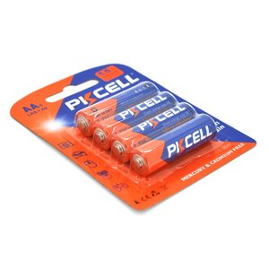 Батарейка лужна PKCELL 1.5V AA/LR6, 4 штуки в блістері ціна за блістер, Q12