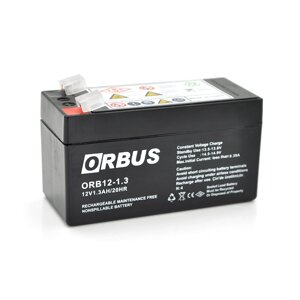 Акумуляторна батарея ORBUS ORB1213 AGM 12V 1,3Ah (98 х 44 х 53 (59)) 0.525 kg Q20/450