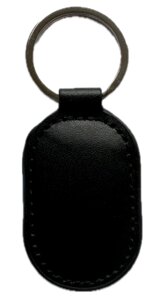 Бесконтактний брелок ID Em-Marine 125 КГц (EM-Leather овальний) в шкіряному чохлі, колір чорний