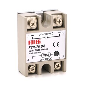 Твердотільне реле FQFER SSR-75DA 75А 24-380VAC