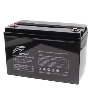 Акумуляторна батарея з bluetooth та підігрівом Ritar LiFePO4 12,8V 100Ah 1280Wh (330 х 172 х 214 мм), 13kg Q1