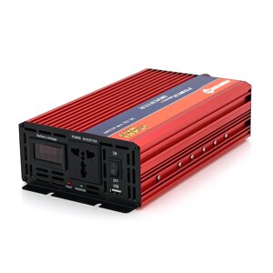 Інвертор напруги NV-2500 ( 1500Вт ) + LCD, 12/220V, approximated, 1 універсальна розетка, клеми, Box