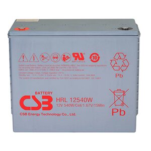 Акумуляторна батарея CSB HRL12540W, 12V 130Ah ( 343х170х274мм )