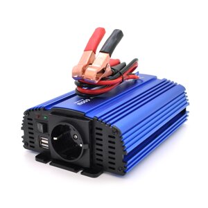 Інвертор напруги Tommatech MS-600, 12V/220V, 600W з апроксимованої синусоїдою, 1Shuko, USB, клемні дроти,