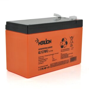 Акумуляторна батарея MERLION GL1270F2 12 V 7Ah ( 150 x 65 x 95 (100) , 2.1kg Orange Q10/480