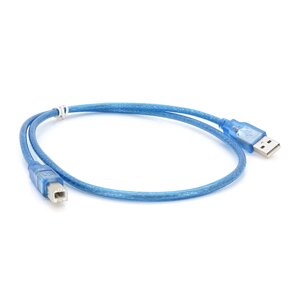 Кабель USB 2.0 RITAR AM/BM, 0.5m, прозорий синій