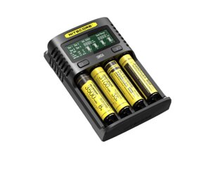 Зарядний пристрій універсальне Nitecore Digicharger UM4, 4 каналу, LCD дисплей, підтримує Li-ion, Ni-MH і Ni-Cd