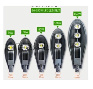 Вуличний LED-ліхтар Ritar, 50W, 6500К, 5000lm, SMD2835, RA>80, IP65, Black, 490*210*85mm