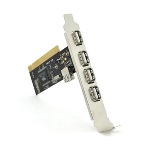 Контролер PCI=>USB 2.0, 4+1port (NEC chipset), BOX