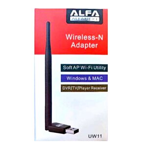 Бездротовий мережевий адаптер з антеною Wi-Fi-USB LV-UW11RK-5DB RTL8188, 150Mbps, 2.4 GHz, Win10/8.1/8/7/XP, Mac OSX