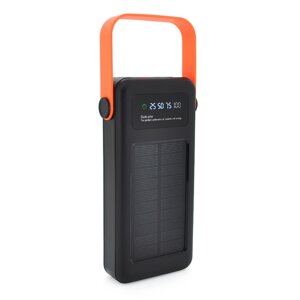 Power bank YM-635CX 30000mAh Solar, flashlight, Input:5V/2.1A (MicroUSB, TypeC, Lightning), Output:5V /2.1A (4xUSB),