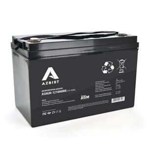 Акумулятор AZBIST Super AGM ASAGM-121000M8, Black Case, 12V 100.0Ah ( 329 x 172 x 215 ),28,1kg Q1/36