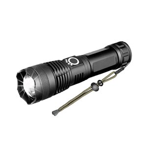 Ліхтар ручної Voltronic XHP50, 1LED Cree XHP50.2, 19W, 5 режиму, ZOOM,26650/5000mah / 3xААА , Black, IP40, кабель