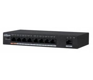 8-Портовий POE комутатор Dahua DH-PFS3009-8ET1GT-96 , 8xPoE (100M) + 1xRJ45(1000M)