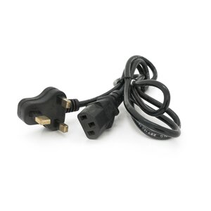 Кабель живлення UK 1.2m, 0.5mm, PC-184/2 CPCS-C13 3 pin ( китайський роз'єм ), Black, OEM