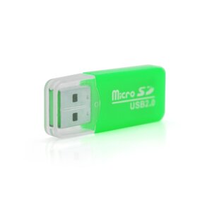 Кардрідер універсальний MERLION CRD-1GR TF/Micro SD, USB2.0, Green, OEM Q1500