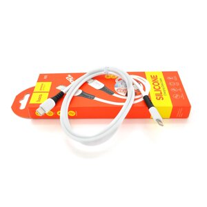 Кабель Hoco X82PD silicone, iPhone-Type C, 3A, White, довжина 1м, BOX