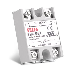 Твердотільне реле FQETR SSR-60VA 60А 24-380VAC