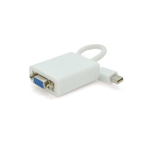 Конвертер mini Display Port ( тато ) на VGA ( тато ) 30cm, White, 4K/2K, Пакет