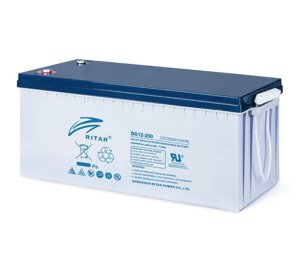 Акумуляторна батарея GEL RITAR DG12-200, Gray Case, 12V 200.0Ah ( 522 х 240 х 219 (224) ), 58.4 kg Q1/18